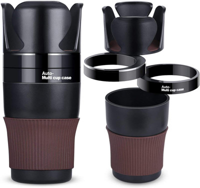 Air Wink 4-in-1 Car Cup Holder, Multifunctional Drink Holder with 360° Rotating Function Car Bottle Holder(PVC, Plastic)