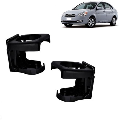 MotoshozX Glass| Cup| Drink Stand Pack of 2 Black Suitable for Hyundai Verna t1 Car Bottle Holder(Plastic)