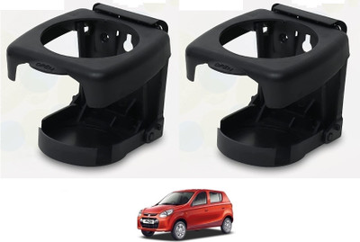 KOZDIKO BLACK DRINK HOLDER SET OF 2 PCS COMPATIBILE WITH ALTO 800 Car Bottle Holder(Plastic)