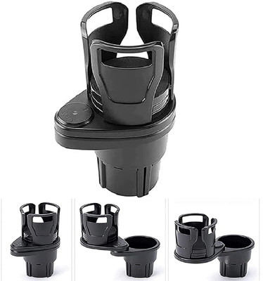 Wonder World 2 in 1 Multifunctional Car Cup Holder Expander Adapter with Adjustable Base Car Bottle Holder(Plastic)