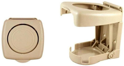Rahat Foldable Bottle/Cup/Glass/Drink Holder universal all cars/trucks/vans (Beige) Car Bottle Holder(Plastic)