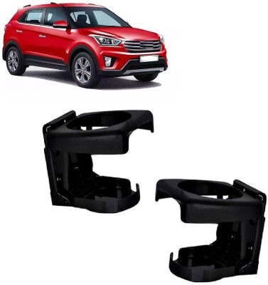 MotoshozX Glass| Cup| Drink Stand Pack of 2 Black Suitable for Hyundai Creta 2015 onward Car Bottle Holder(Plastic)