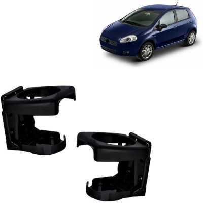 MotoshozX Glass| Cup| Drink Stand Pack of 2 Black Suitable for Fiat Punto Car Bottle Holder(Plastic)