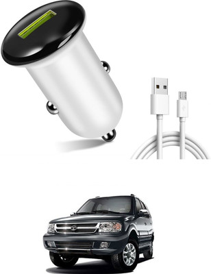 AuTO ADDiCT 25.5 W Turbo Car Charger(White, With USB Cable)