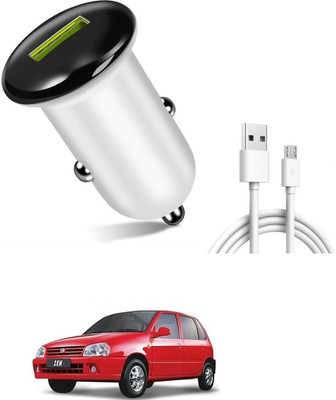 AuTO ADDiCT 25.5 W Turbo Car Charger(Silver, With USB Cable)