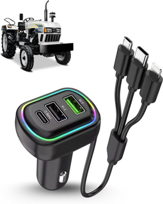 Chaebol 48 W Qualcomm 3.0 Turbo Car Charger(Black, With USB Cable)