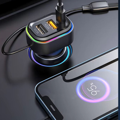 Chaebol 48 W Qualcomm 3.0 Turbo Car Charger(Black, With USB Cable)