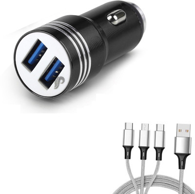 Chaebol 61.2 W Qualcomm 3.0 Turbo Car Charger(Black, With USB Cable)