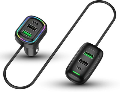 Chaebol 48 W Qualcomm 3.0 Turbo Car Charger(Black, With USB Cable)