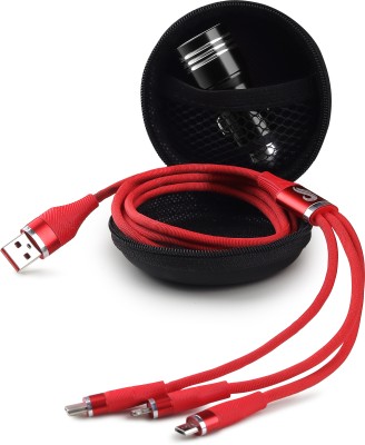 CIHROX 25.5 W Qualcomm 3.0 Turbo Car Charger(Red, With USB Cable)