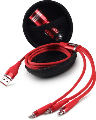CIHROX 61.2 W Qualcomm 3.0 Turbo Car Charger(Red, With USB Cable)