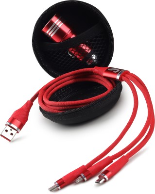 Chaebol 61.2 W Qualcomm 3.0 Turbo Car Charger(Red, With USB Cable)