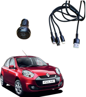 FORSONS 4.8 Amp Qualcomm 3.0 Turbo Car Charger(Black, With USB Cable)