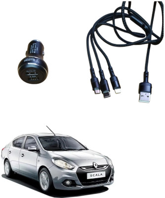 FORSONS 4.8 Amp Qualcomm 3.0 Turbo Car Charger(Black, With USB Cable)