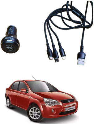 FORSONS 4.8 Amp Qualcomm 3.0 Turbo Car Charger(Black, With USB Cable)
