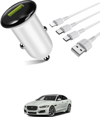 AuTO ADDiCT 25.5 W Qualcomm 3.0 Turbo Car Charger(White, With USB Cable)