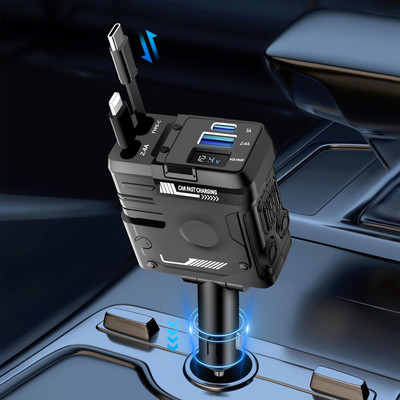 Calldrishe 66 W Turbo Car Charger(Multicolor, With USB Cable)