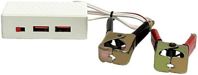 BALRAMA 5 Volt 3.1 Amp USB Mobile Charger 12V DC Smartphones Fast DC Charger Data Cable Combo Set(White)