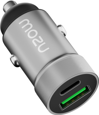 Mozu 25 W Turbo Car Charger(Grey)