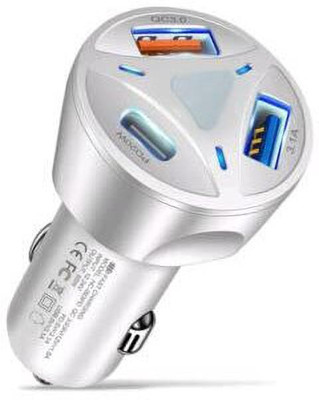 bs power 15.5 W Turbo Car Charger(White, With USB Cable)