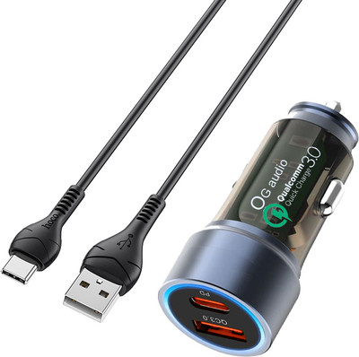 TECH-LOBBY 6 Amp Qualcomm 3.0 Turbo Car Charger(Grey, With USB Cable)