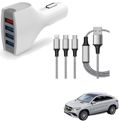KOZDIKO 5.8 Amp Turbo Car Charger(White, With USB Cable)