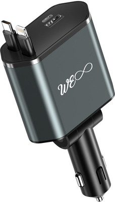 Walta Elite 66 W Turbo Car Charger(Black, With USB Cable)