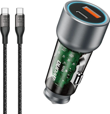 DUDAO 49 W Qualcomm 3.0 Turbo Car Charger(Grey, With USB Cable)
