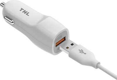 TNL 18 W Qualcomm 3.0 Turbo Car Charger(White, With USB Cable)