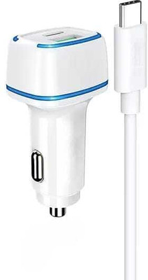 WRENS 45 W Qualcomm 3.0 Turbo Car Charger(White, With USB Cable)