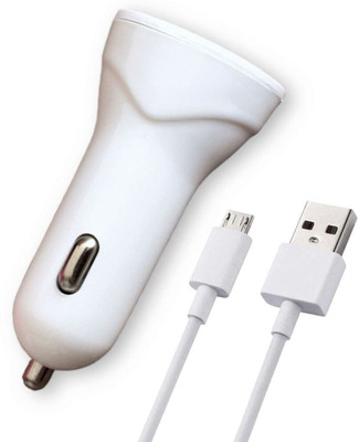 thriftkart 3.4 Amp Qualcomm Certified Turbo Car Charger(White, With USB Cable)
