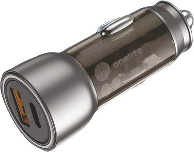 OneLife 20 W Turbo Car Charger(Black)