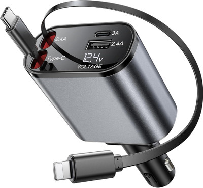 AFDF 120 W Turbo Car Charger(Black, With USB Cable)