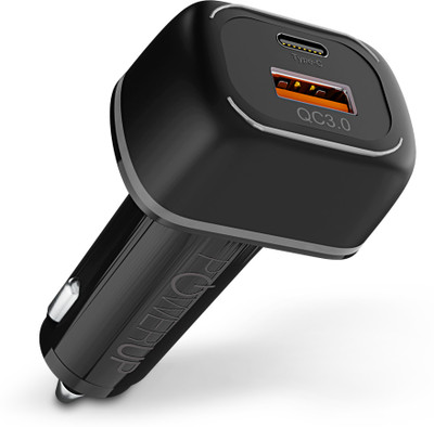 Power Up 38 W Qualcomm 3.0 Turbo Car Charger(Black)