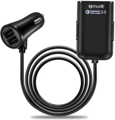 Muvit 72 W Qualcomm 3.0 Turbo Car Charger(Black)