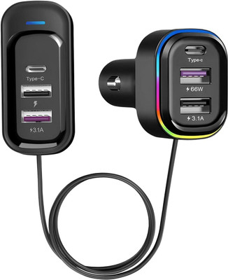 CIHROX 66 W Qualcomm 3.0 Turbo Car Charger(Black)