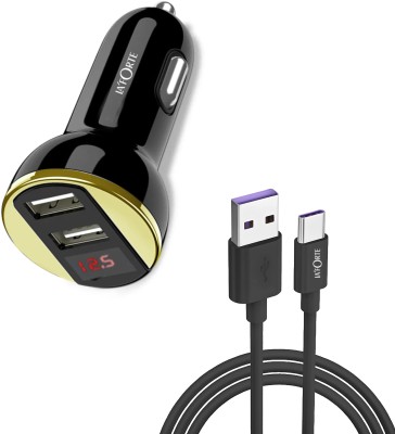 LA'FORTE 28.8 W Turbo Car Charger(Black, Multicolor, With USB Cable)