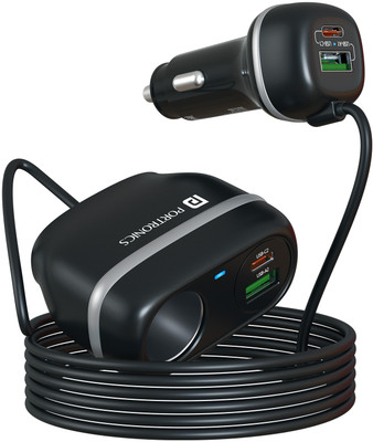 Portronics 111 W Turbo Car Charger(Black)