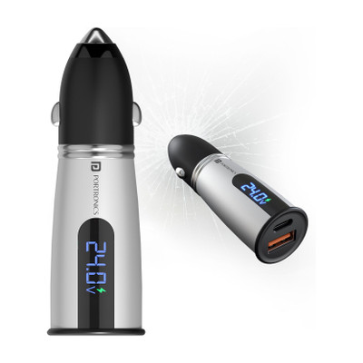 Portronics 55.5 W Turbo Car Charger(Black)