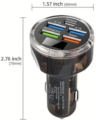 MARS 12 W Turbo Car Charger(Black)