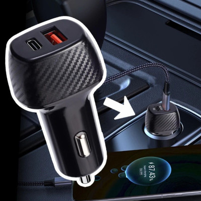 Chaebol 51 W Qualcomm 3.0 Turbo Car Charger(Black)
