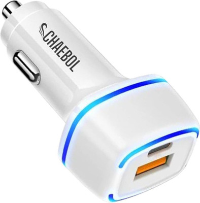 Chaebol 38 W Qualcomm 3.0 Turbo Car Charger(White)