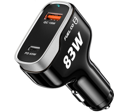 Fuel co 65 W Qualcomm 3.0 Turbo Car Charger(Black)