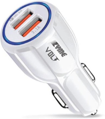 Zyme 15.5 W Qualcomm 3.0 Turbo Car Charger(White)