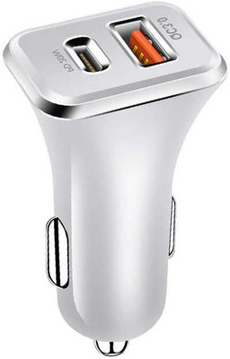 TECHGEAR 15.5 W Turbo Car Charger(White)