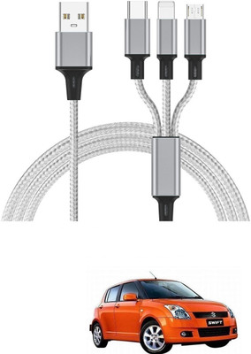 AuTO ADDiCT 17 W Turbo Car Charger(White, With USB Cable)