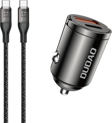 DUDAO 48 W Qualcomm 3.0 Turbo Car Charger(Grey, With USB Cable)