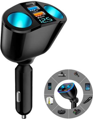 Verilux 12 W Turbo Car Charger(Black, With USB Cable)