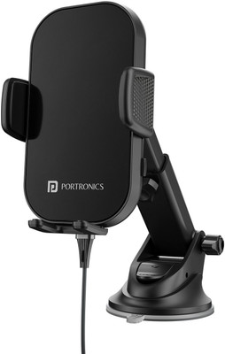 Portronics 15 W Turbo Car Charger(Black, With USB Cable)