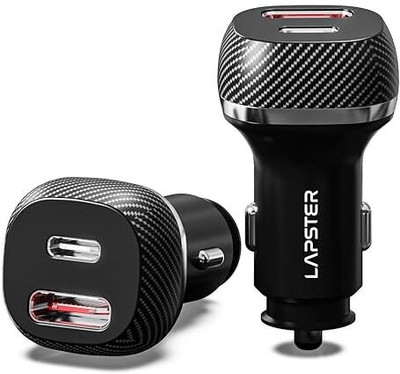 Lapster 51 W Turbo Car Charger(Black)